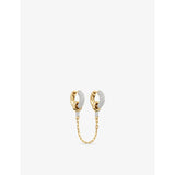 Phoria white topaz huggie earrings in 18ct gold vermeil, UK version