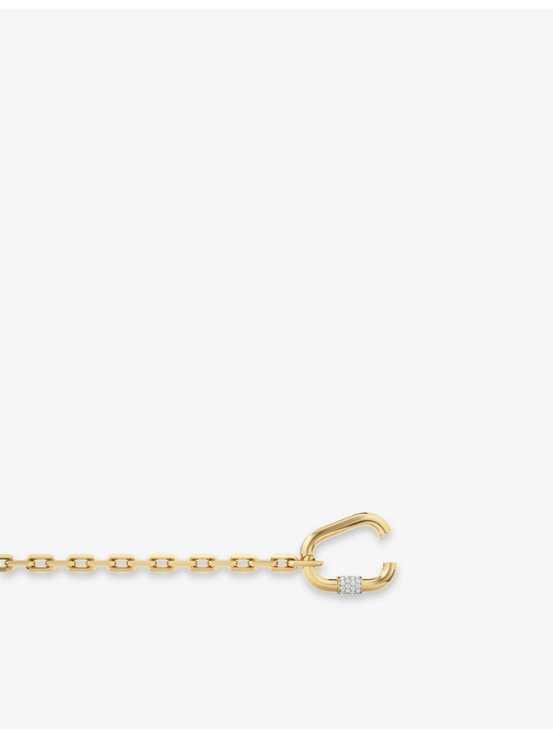 Phoria 18ct gold vermeil white topaz chain bracelet (British brand)