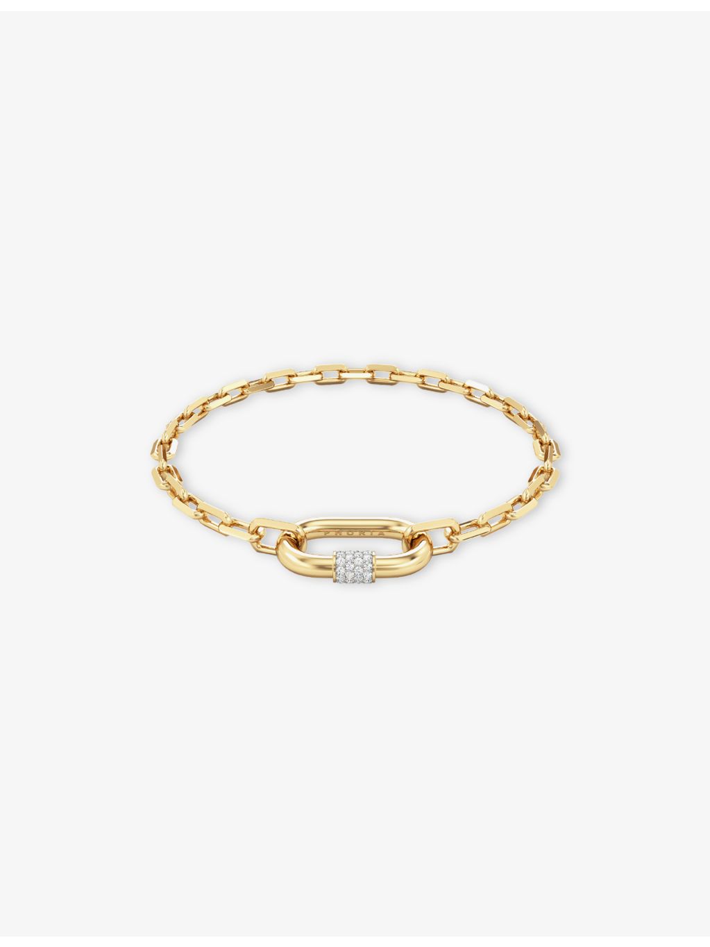 Phoria 18ct gold vermeil white topaz chain bracelet (British brand)