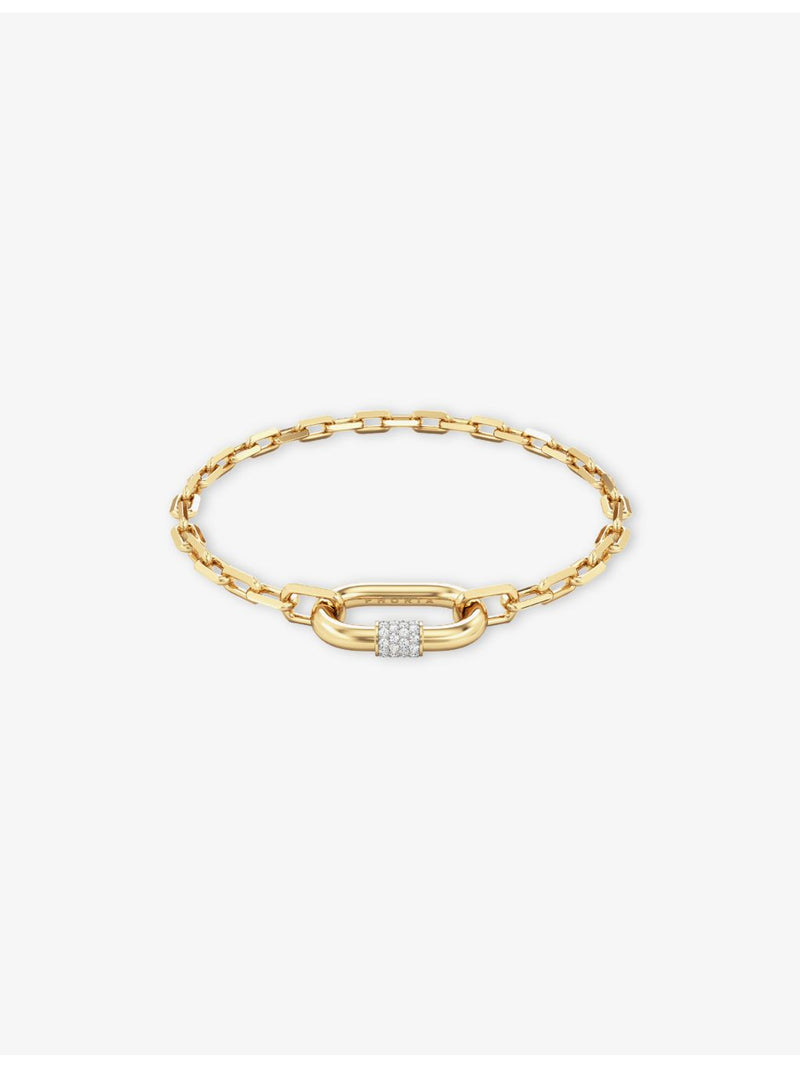 Phoria 18ct gold vermeil white topaz chain bracelet (British brand)