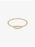 Phoria 18ct gold vermeil white topaz chain bracelet (British brand)