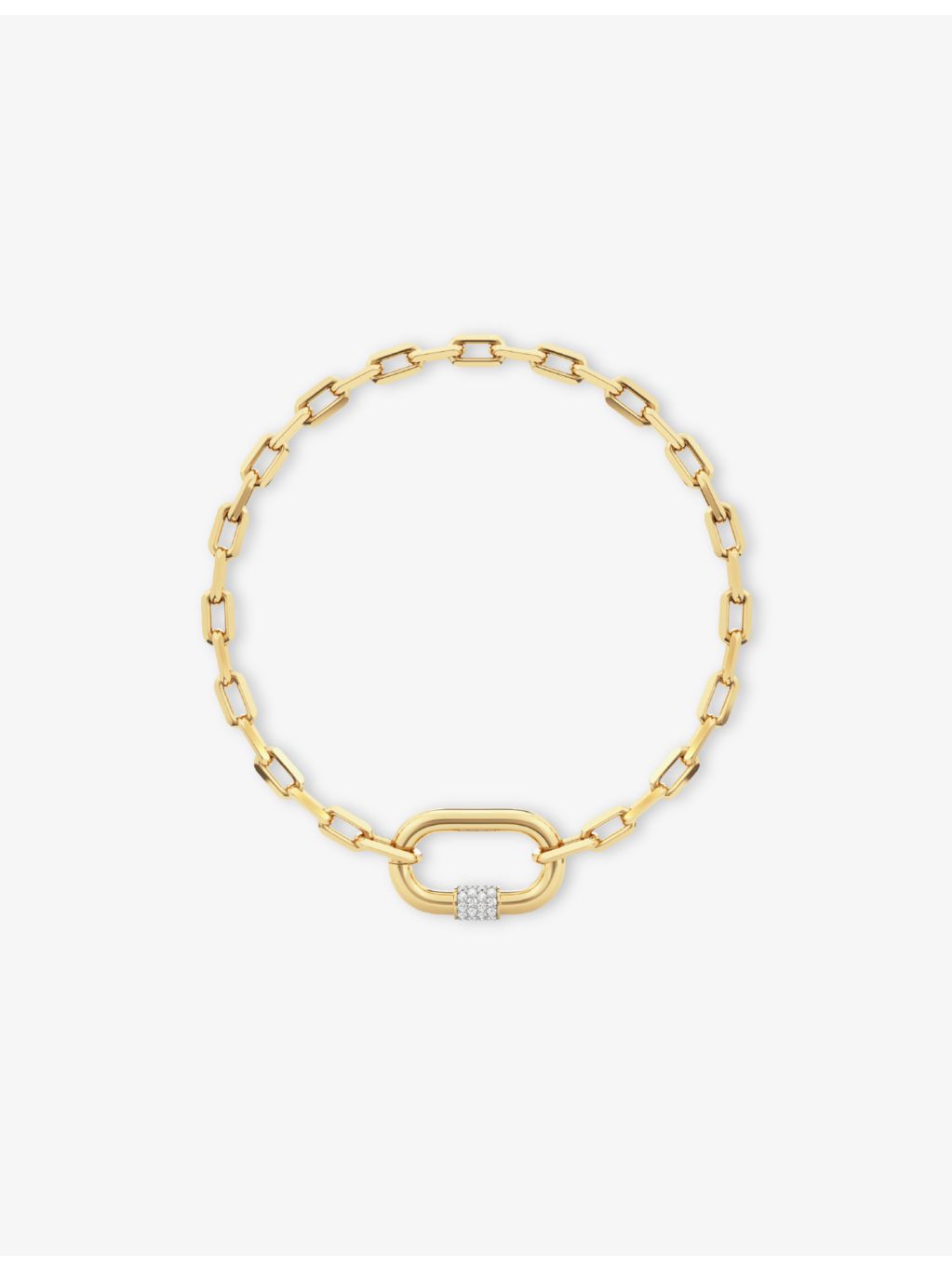 Phoria 18ct gold vermeil white topaz chain bracelet (British brand)