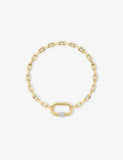Phoria Screw 18ct Yellow Gold Vermeil and 0.36ct White Topaz Chain Bracelet