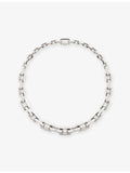 Phoria Runaway graduated silver and white topaz necklace (British brand)