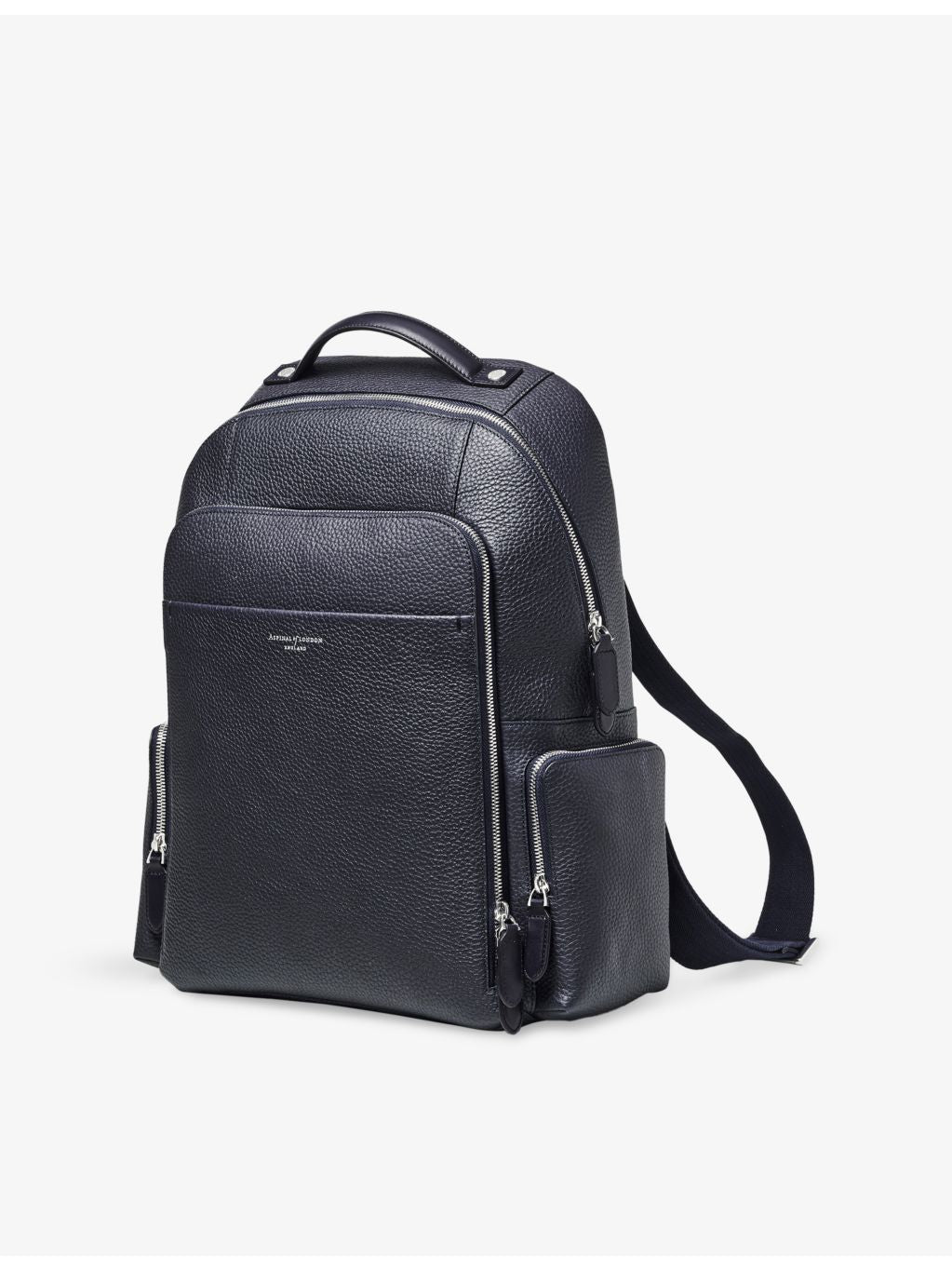 Aspinal of London zipped leather backpack 24L, imported from the UK