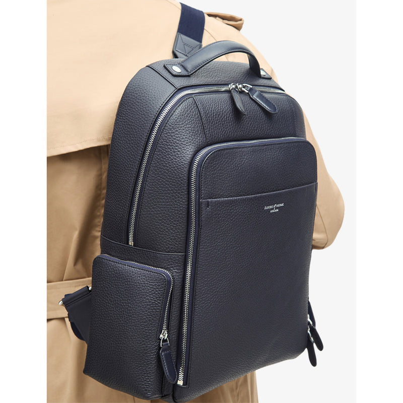 Aspinal of London zipped leather backpack 24L, imported from the UK