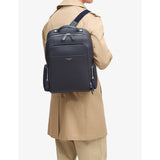 Aspinal of London zipped leather backpack 24L, imported from the UK