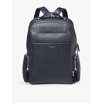 selfridges Aspinal of London Zipped Leather Backpack- Buy online at McGrocer