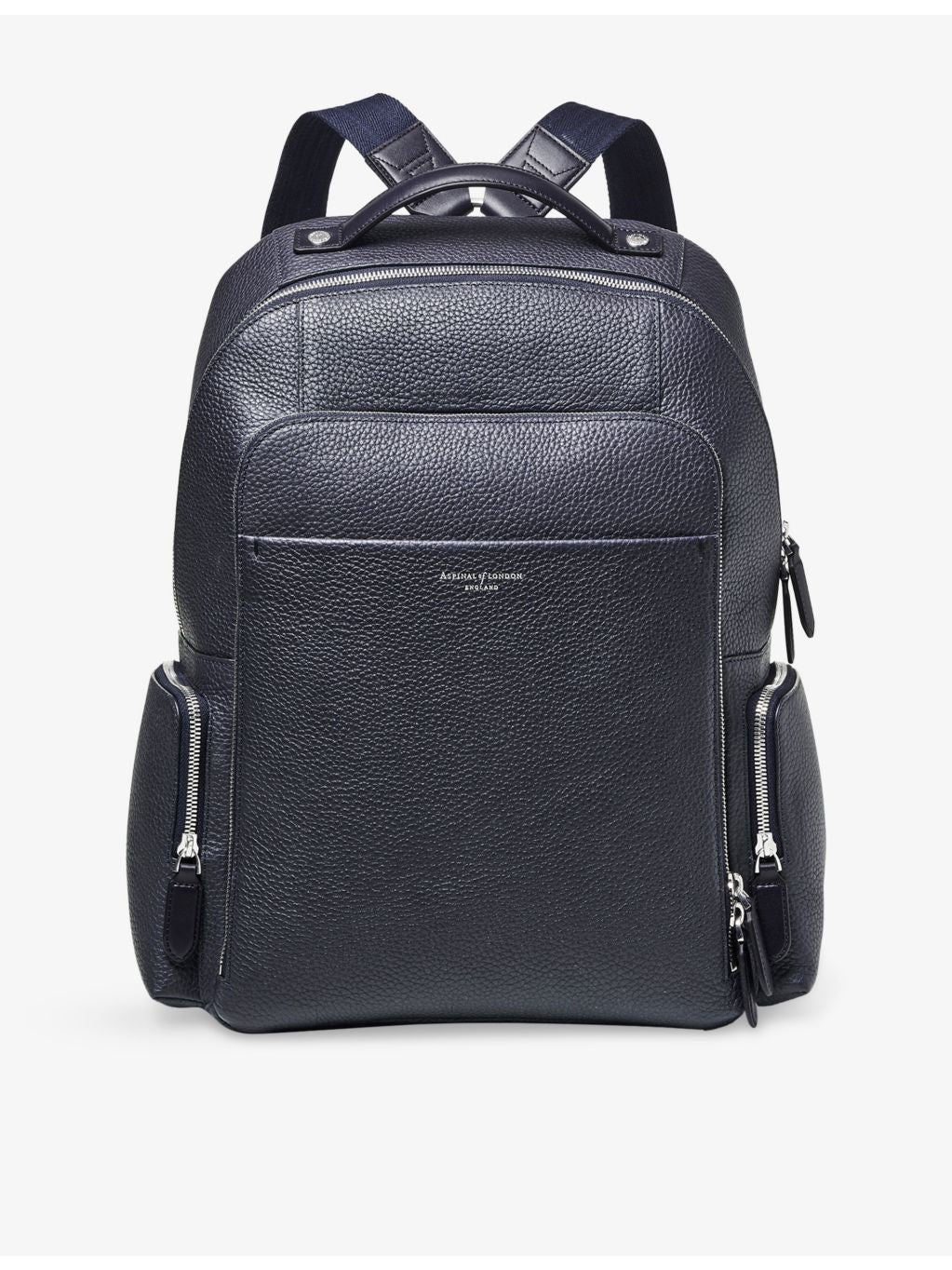 Aspinal of London zipped leather backpack 24L, imported from the UK