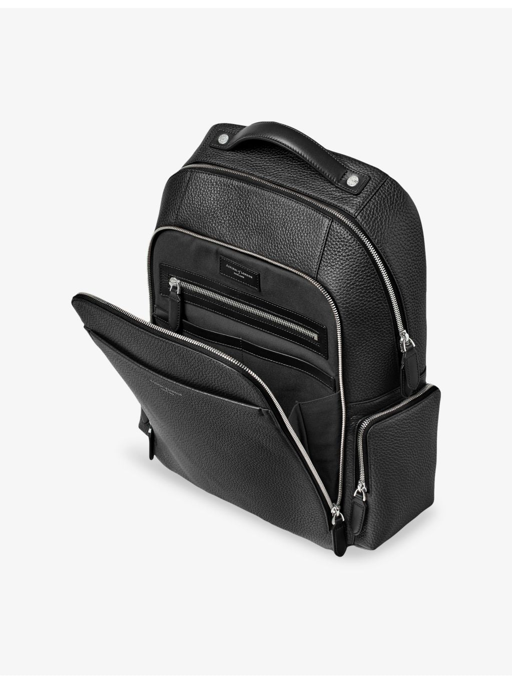 Aspinal of London leather backpack with zip fastening, imported from the UK