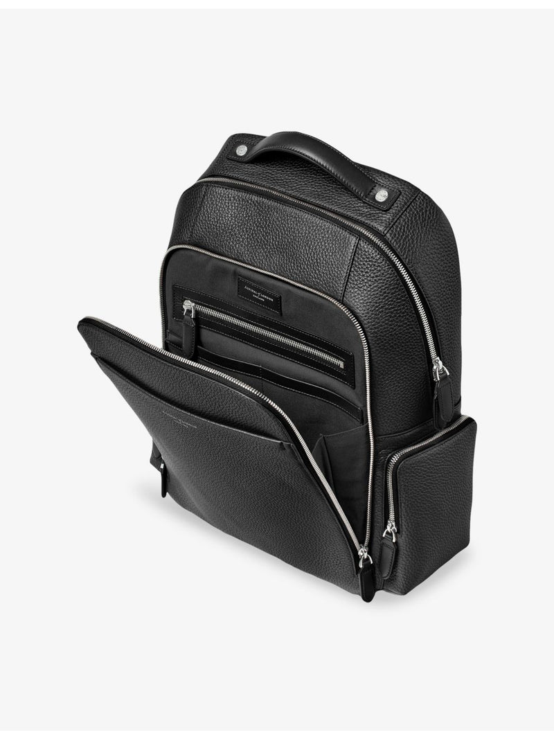 Aspinal of London leather backpack with zip fastening, imported from the UK