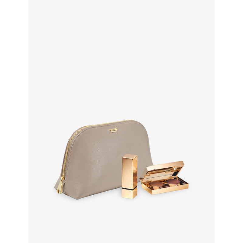 Aspinal of London small Saffiano-leather cosmetic case (British brand)