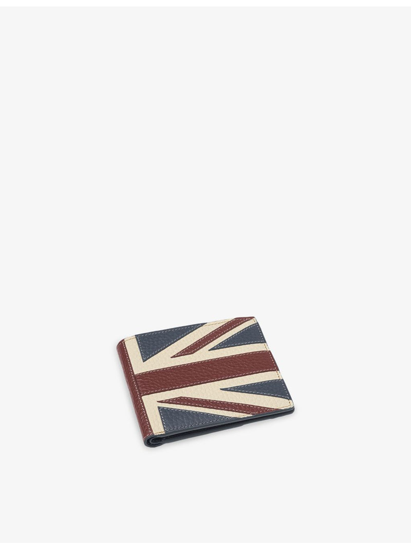 Aspinal of London Union Jack billfold leather wallet (British brand)