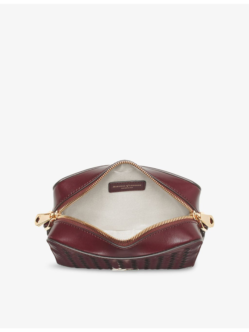 Aspinal of London interlock-weave leather camera bag, UK version