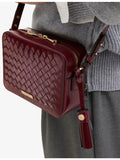 Aspinal of London interlock-weave leather camera bag, UK version