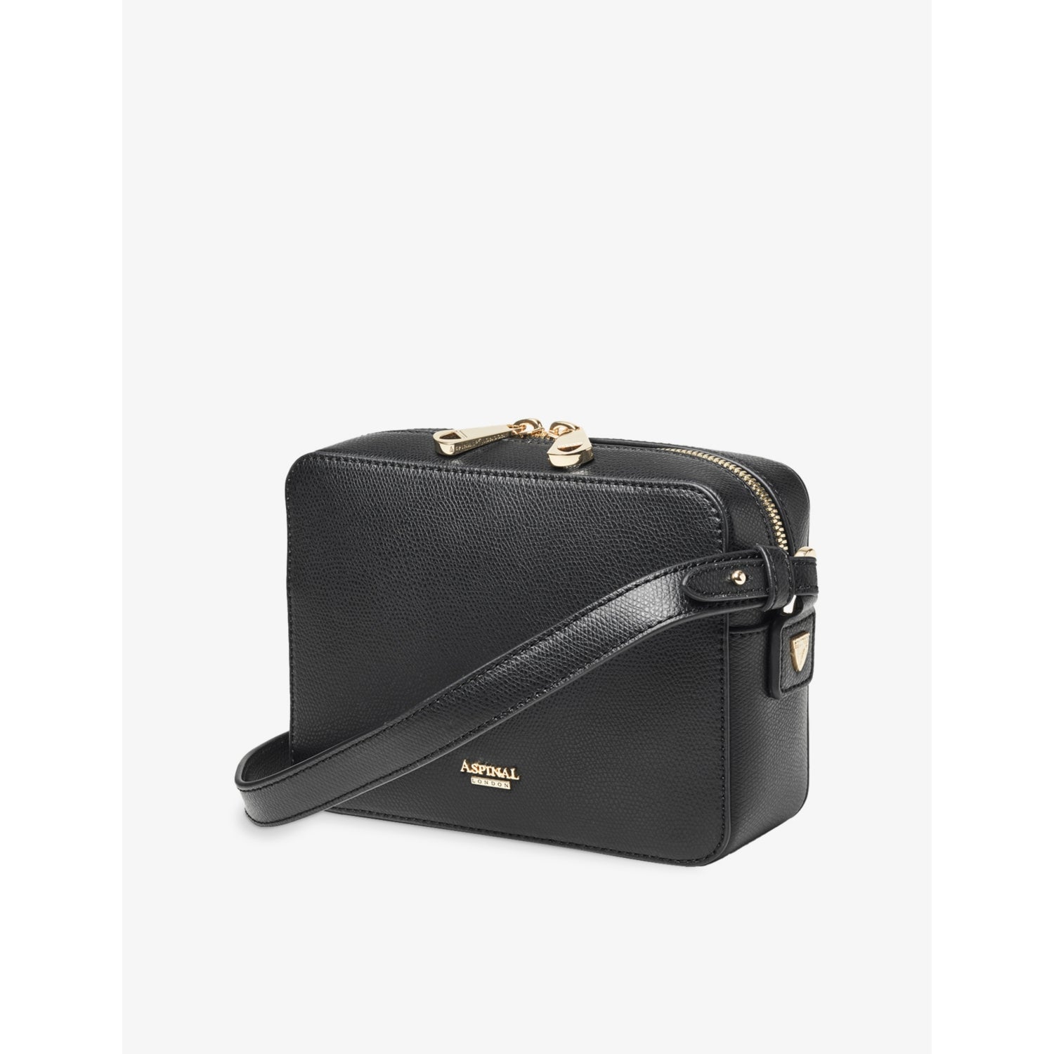 Aspinal of London logo-plaque leather camera bag - British product