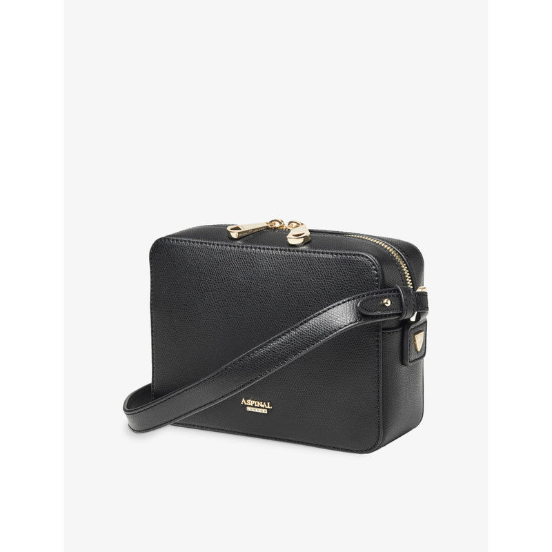 Aspinal of London logo-plaque leather camera bag - British product