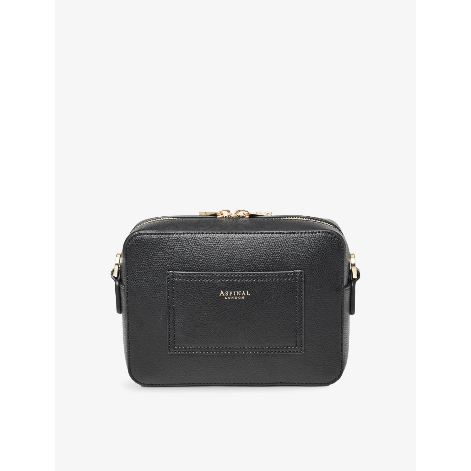 Aspinal of London logo-plaque leather camera bag - British product