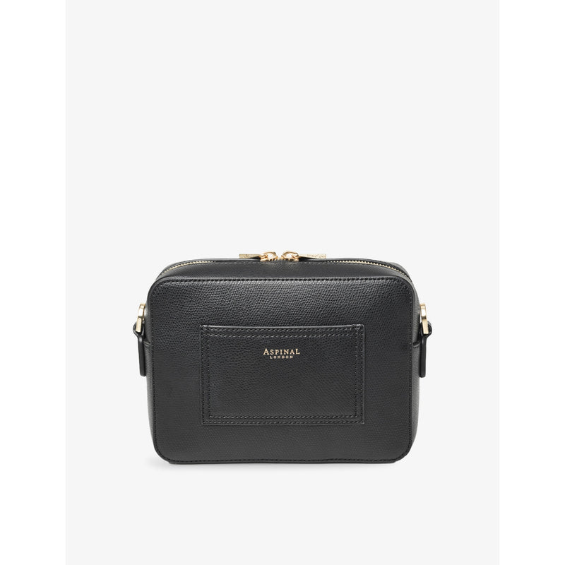Aspinal of London logo-plaque leather camera bag - British product