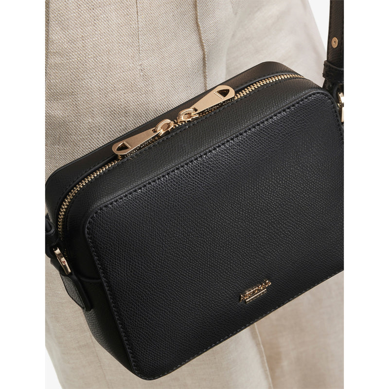 Aspinal of London logo-plaque leather camera bag - British product