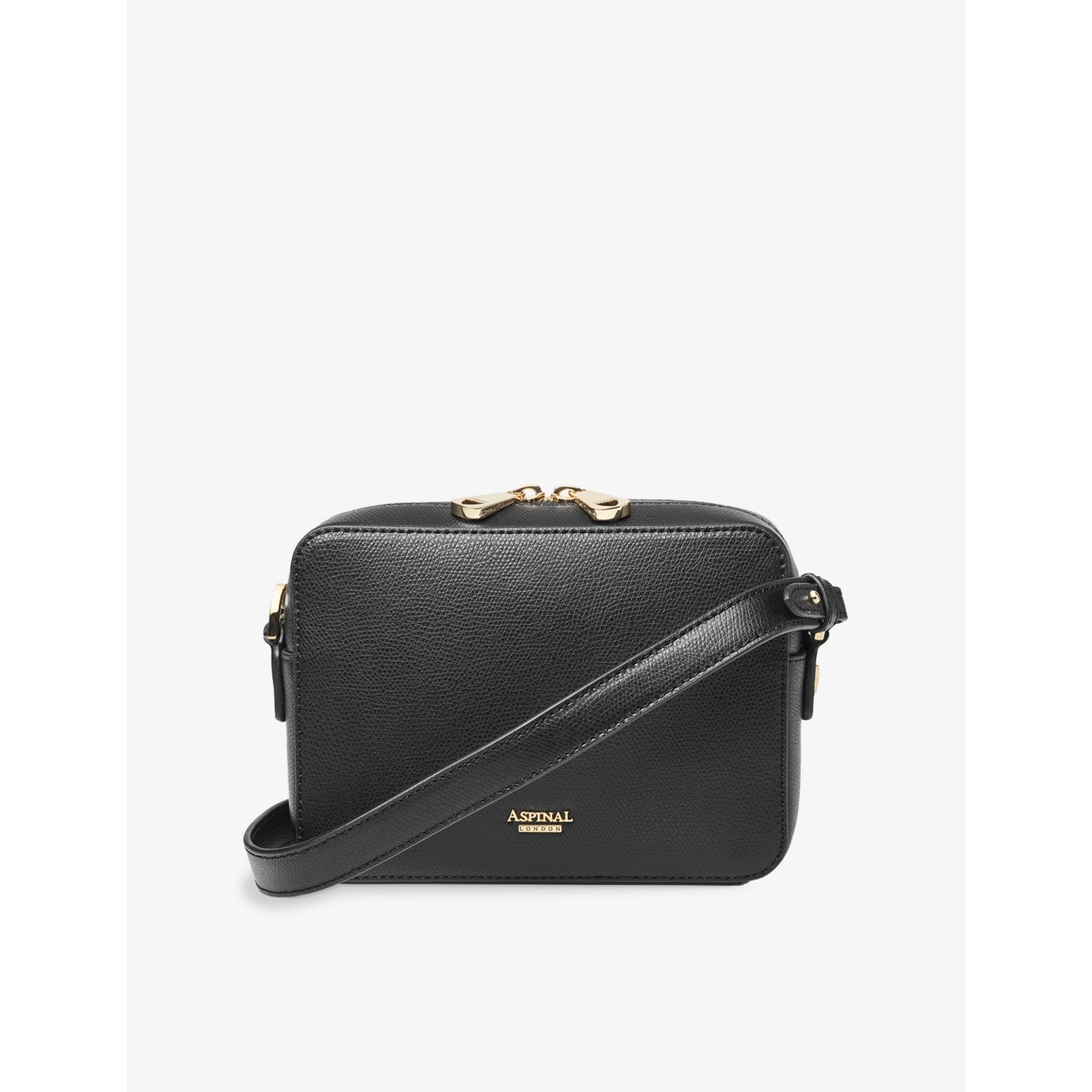 Aspinal of London logo-plaque leather camera bag - British product