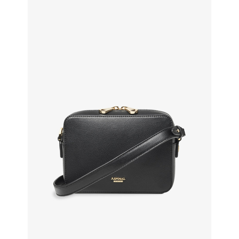 Aspinal of London logo-plaque leather camera bag - British product