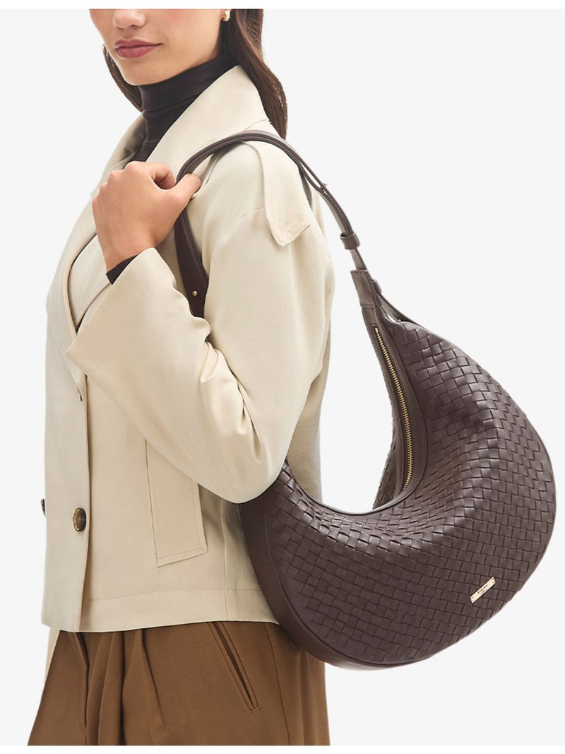Aspinal of London Hudson crescent leather cross-body bag (British brand)