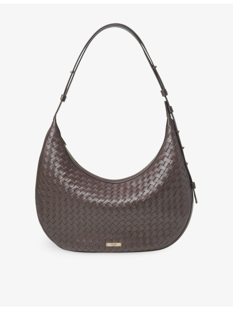 Aspinal of London Hudson crescent leather cross-body bag (British brand)