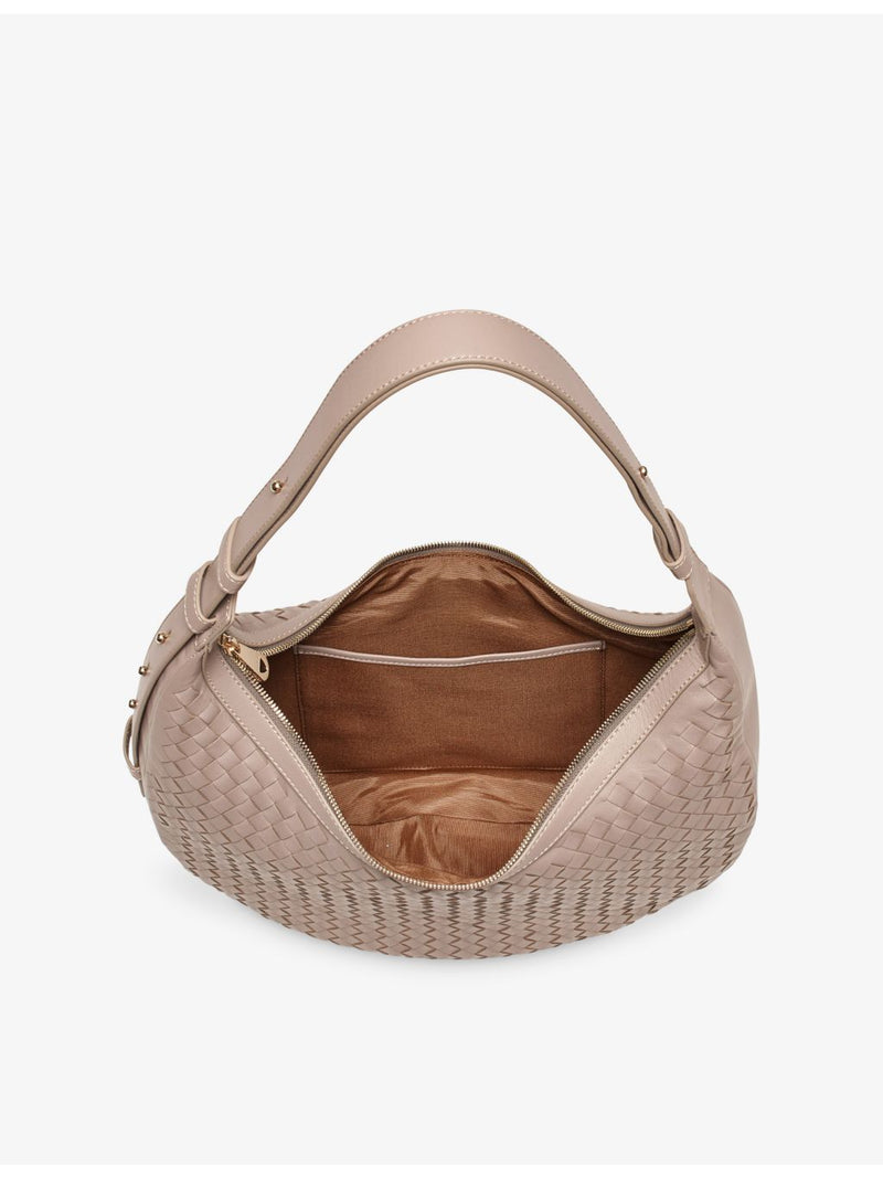 Aspinal of London Soho large crescent leather shoulder bag - British product