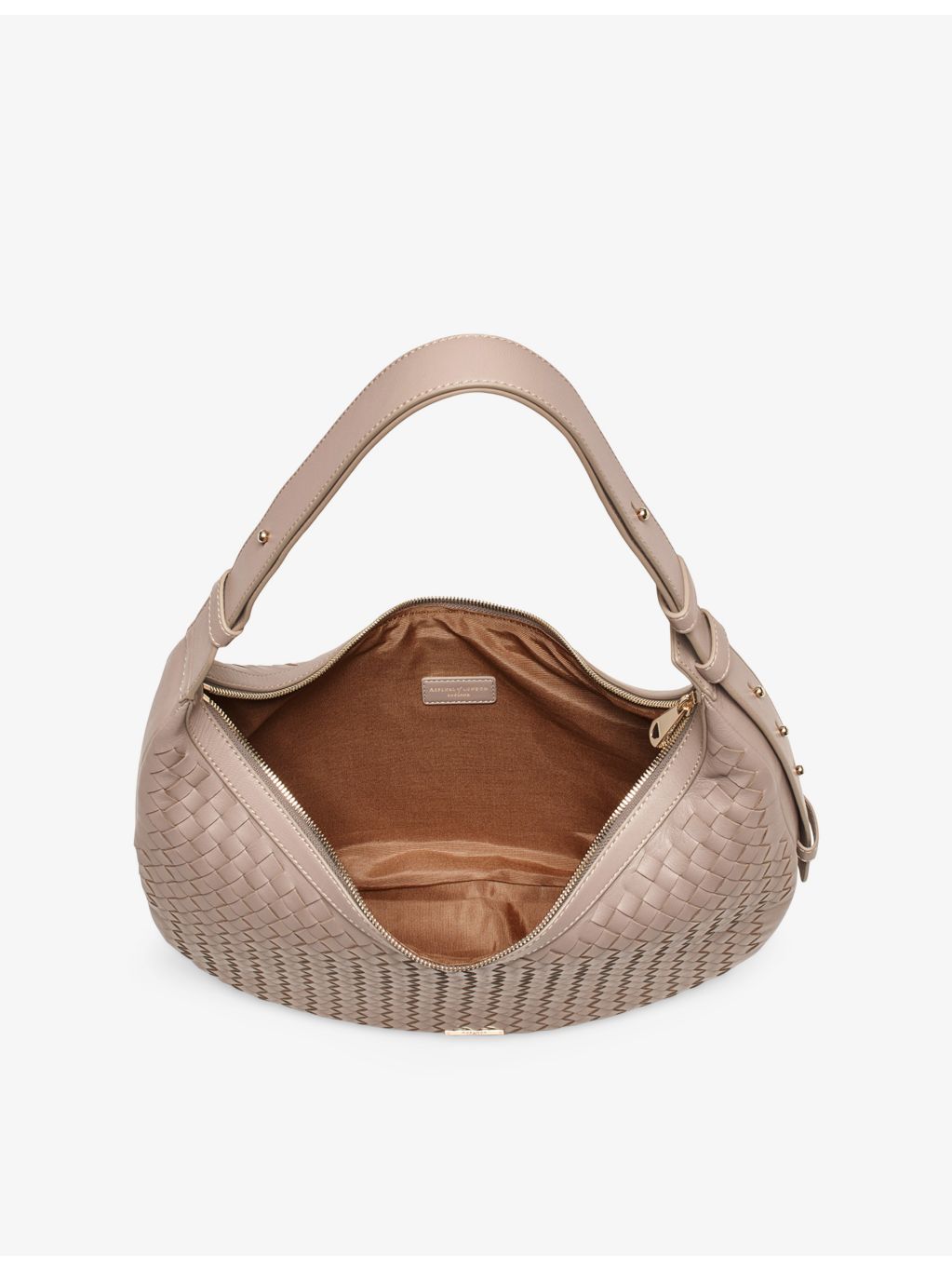 Aspinal of London Soho large crescent leather shoulder bag - British product