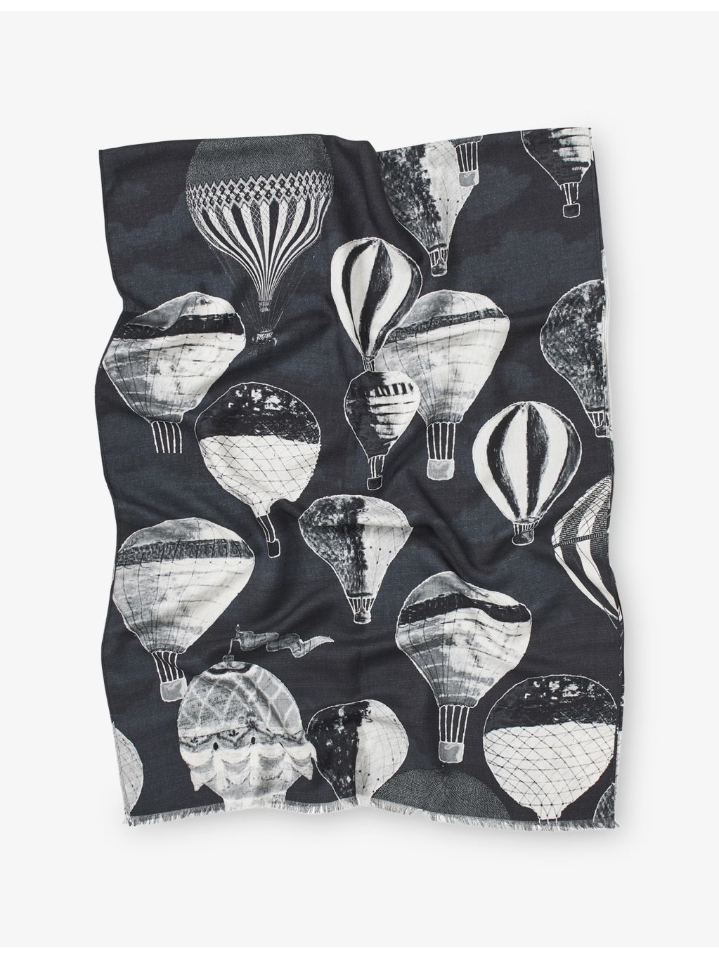 Aspinal of London merino-silk scarf with abstract pattern, imported from the UK