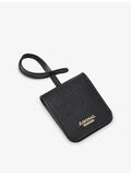 Aspinal of London leather luggage tag with address card - British product