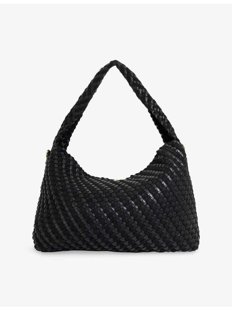 Dune large woven shoulder bag with chain strap (British brand)