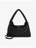 Dune large woven shoulder bag with chain strap (British brand)