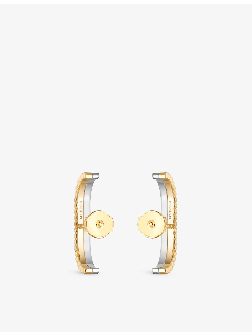 Boucheron 18ct yellow and white gold diamond stud earrings 0.26ct (British brand)