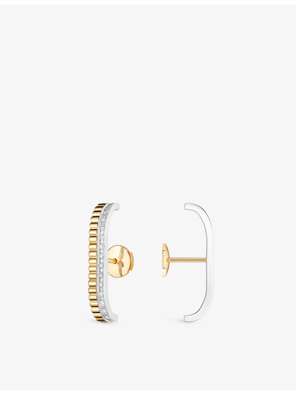 Boucheron 18ct yellow and white gold diamond stud earrings 0.26ct (British brand)
