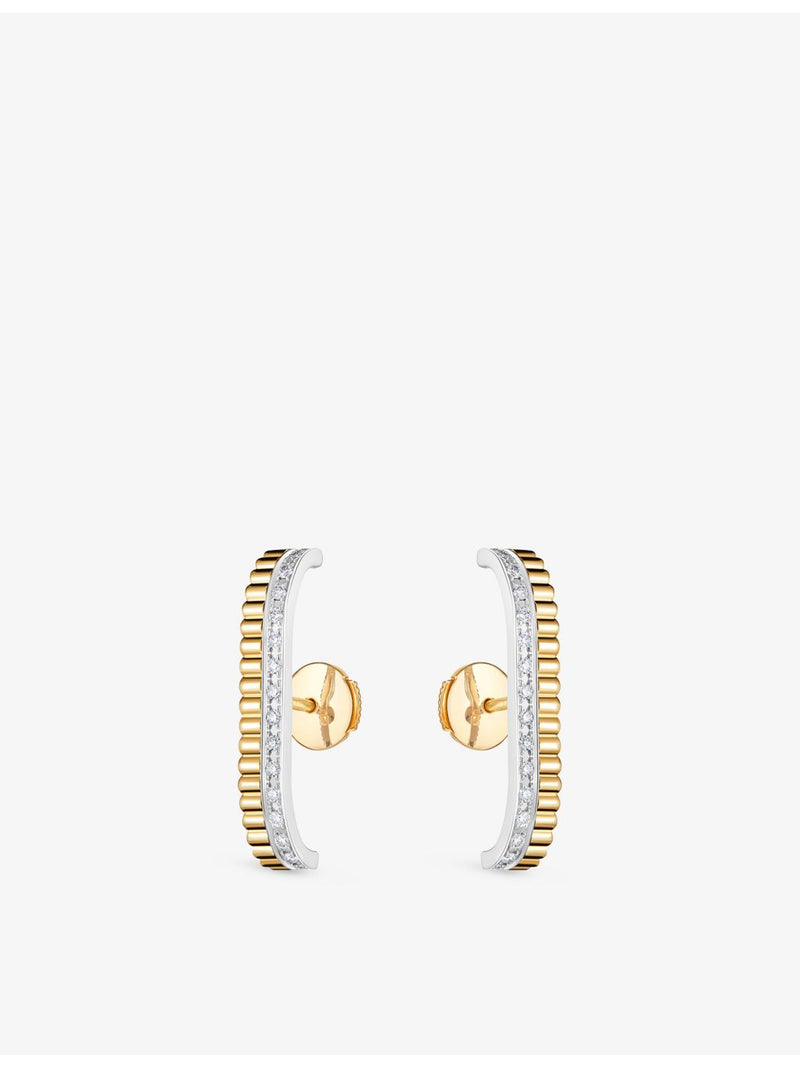 Boucheron 18ct yellow and white gold diamond stud earrings 0.26ct (British brand)