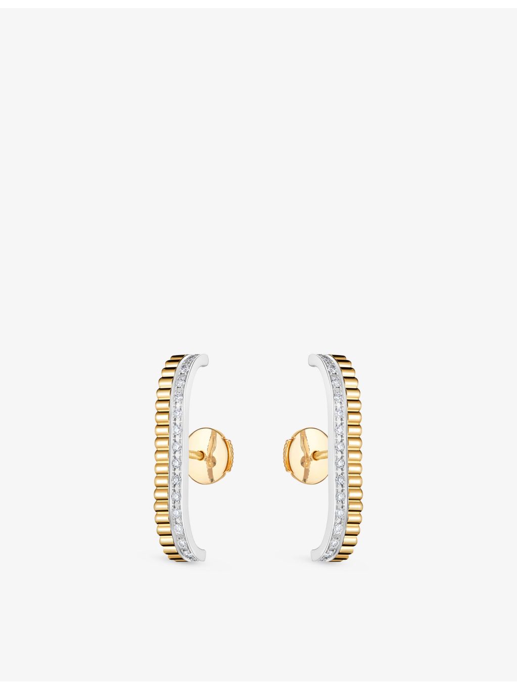 Boucheron 18ct yellow and white gold diamond stud earrings 0.26ct (British brand)
