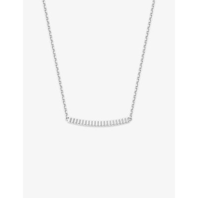 selfridges Boucheron Quatre Grosgrain 18ct White-Gold Pendant Necklace 45cm- Buy online at McGrocer