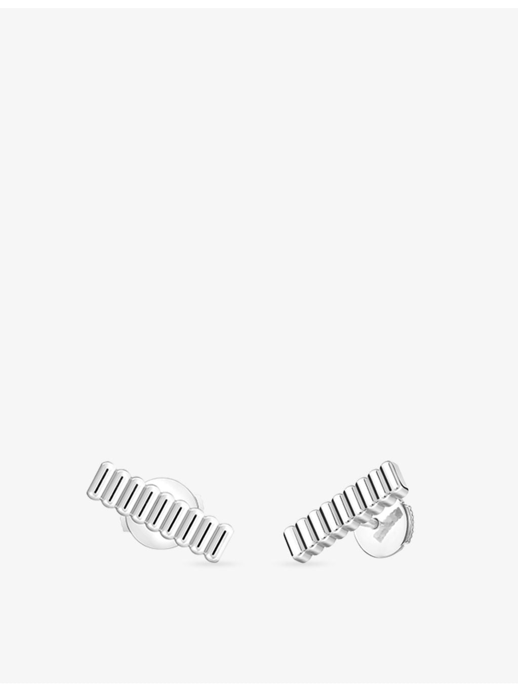 Boucheron Quatre Grosgrain stud earrings in 18ct white gold (British brand)