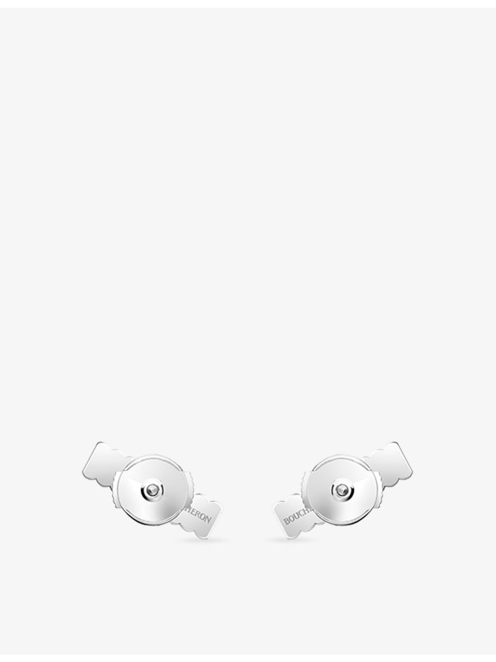 Boucheron Quatre Grosgrain stud earrings in 18ct white gold (British brand)