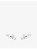 Boucheron Quatre Grosgrain stud earrings in 18ct white gold (British brand)