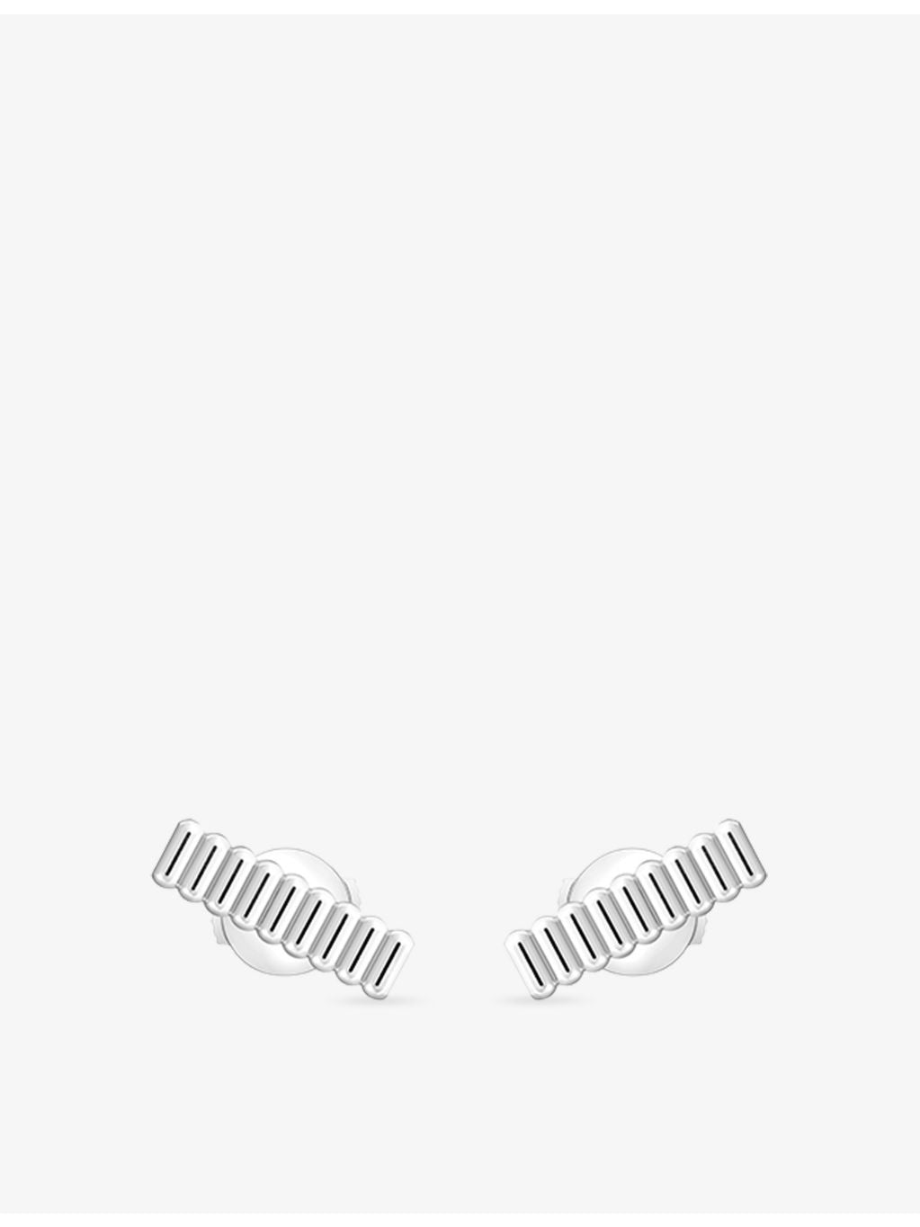 Boucheron Quatre Grosgrain stud earrings in 18ct white gold (British brand)