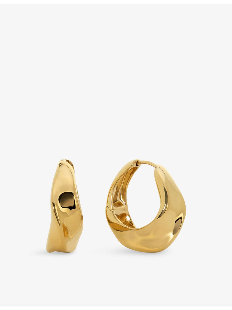 Monica Vinader Nomade medium hoop earrings 18ct yellow gold vermeil (British brand)