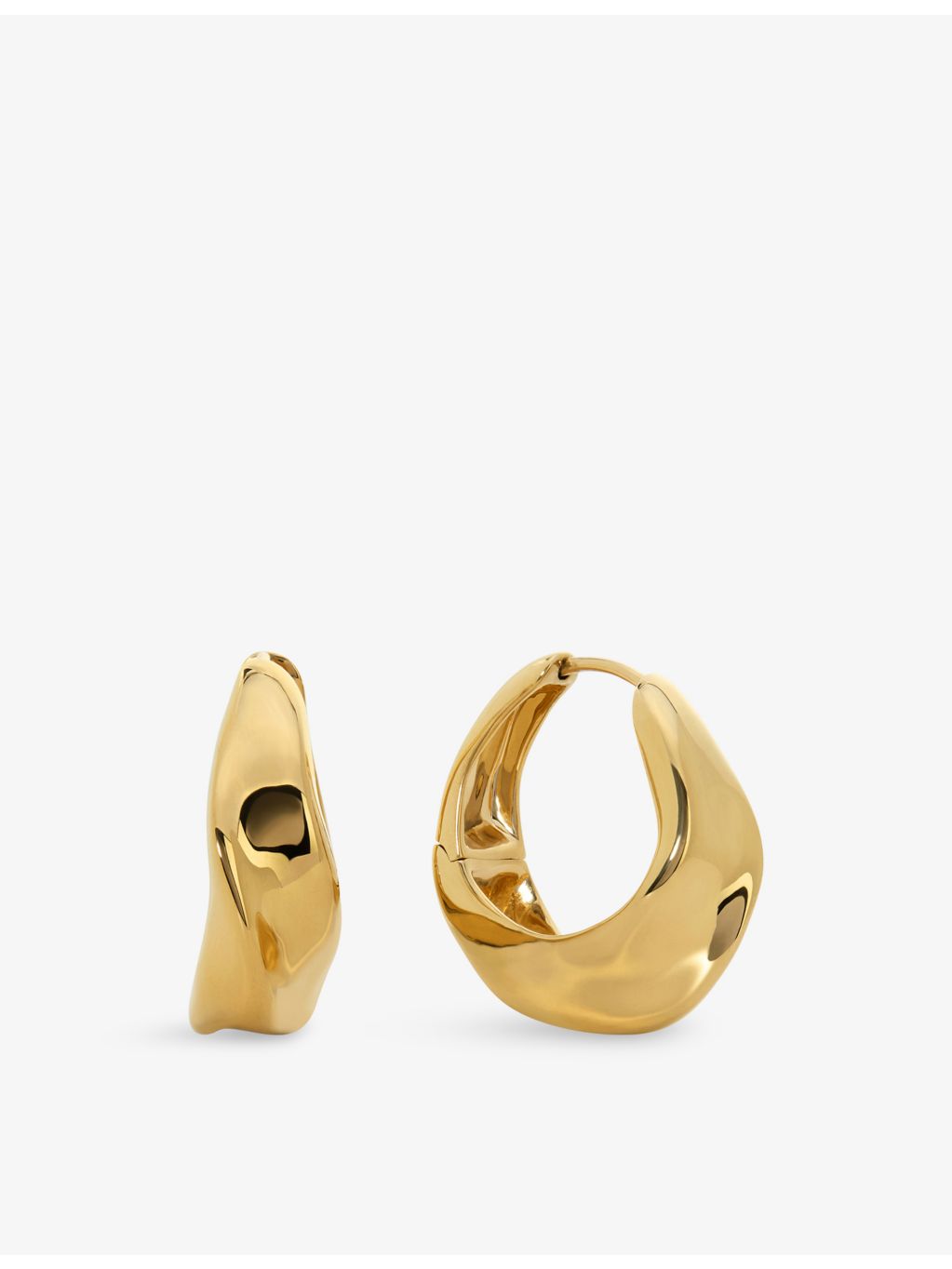 Monica Vinader Nomade medium hoop earrings 18ct yellow gold vermeil (British brand)