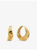Monica Vinader Nomade medium hoop earrings 18ct yellow gold vermeil (British brand)