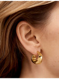 Monica Vinader small gold vermeil hoop earrings, imported from the UK