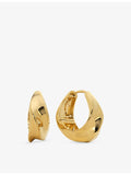 Monica Vinader small gold vermeil hoop earrings, imported from the UK