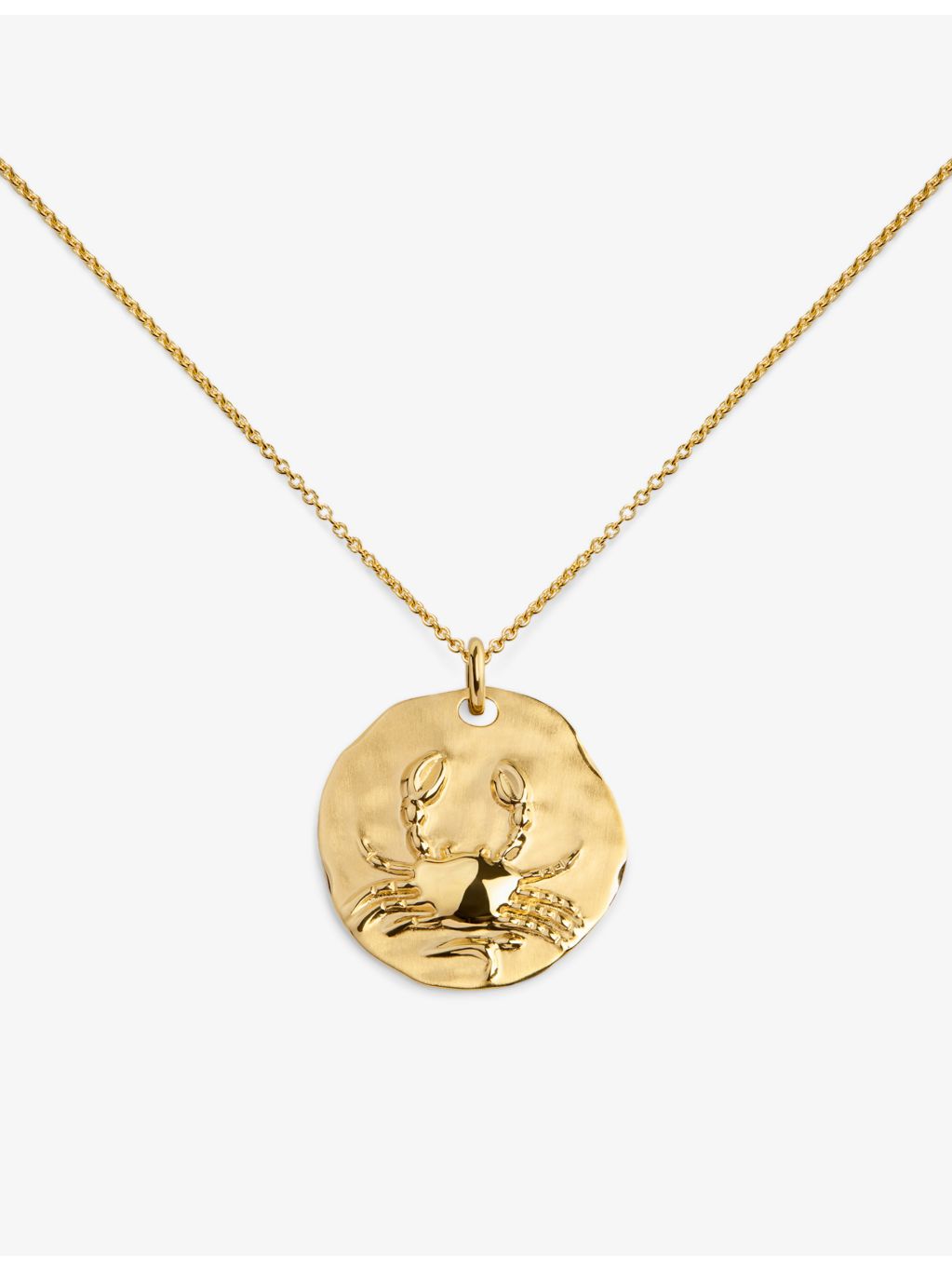 Monica Vinader Cancer zodiac pendant necklace 18ct gold vermeil, UK version