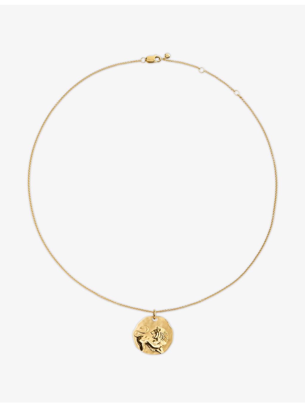Monica Vinader Leo Zodiac pendant 18ct yellow gold vermeil 2.2cm, UK version